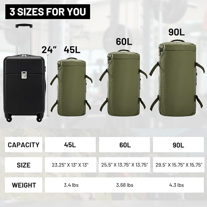 MIER Large Duffel Backpack Sports Gym Bag - Image 7