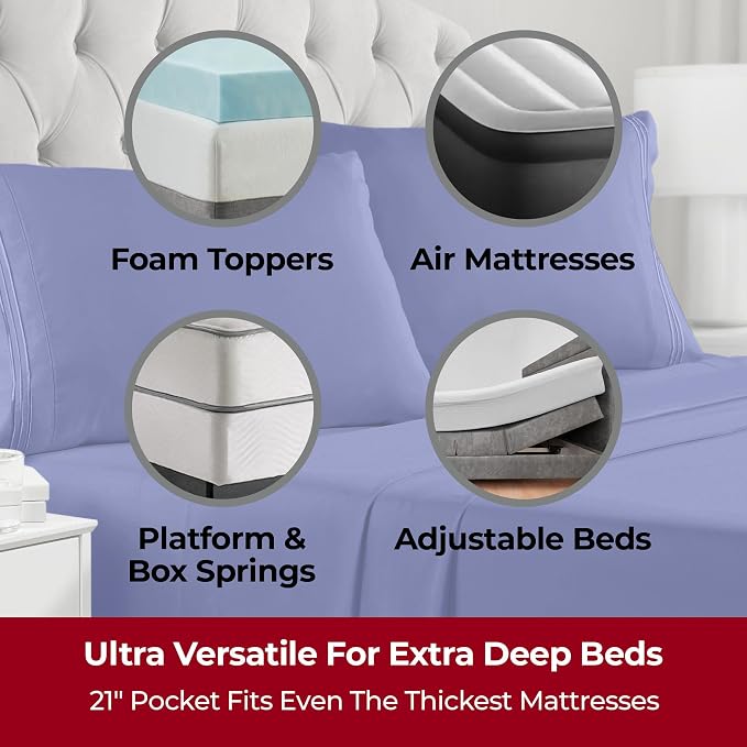 Mellanni Extra Deep King Sheets - Image 2