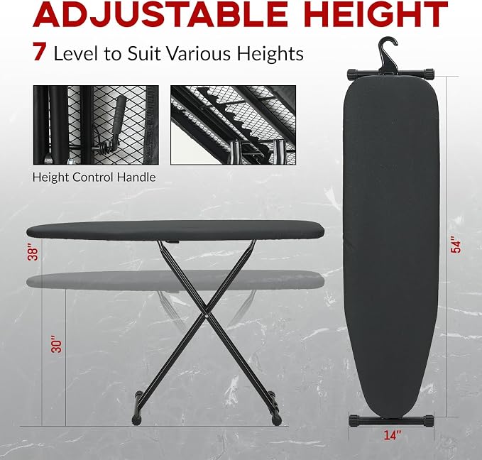 Ironing Board Full Size 54x14, RAINHOL Heavy Duty Iron Board - Image 2