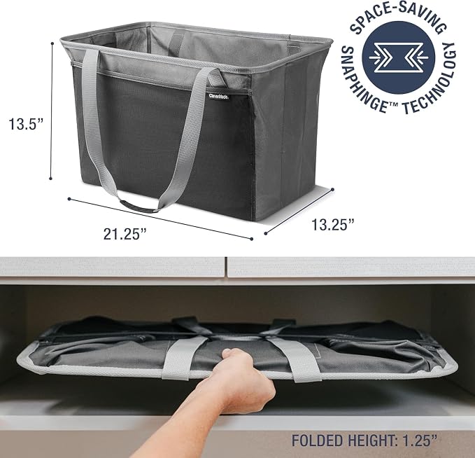 CleverMade Collapsible Tote Basket MAX – Extra Large Foldable Carry-All Storage - Image 4