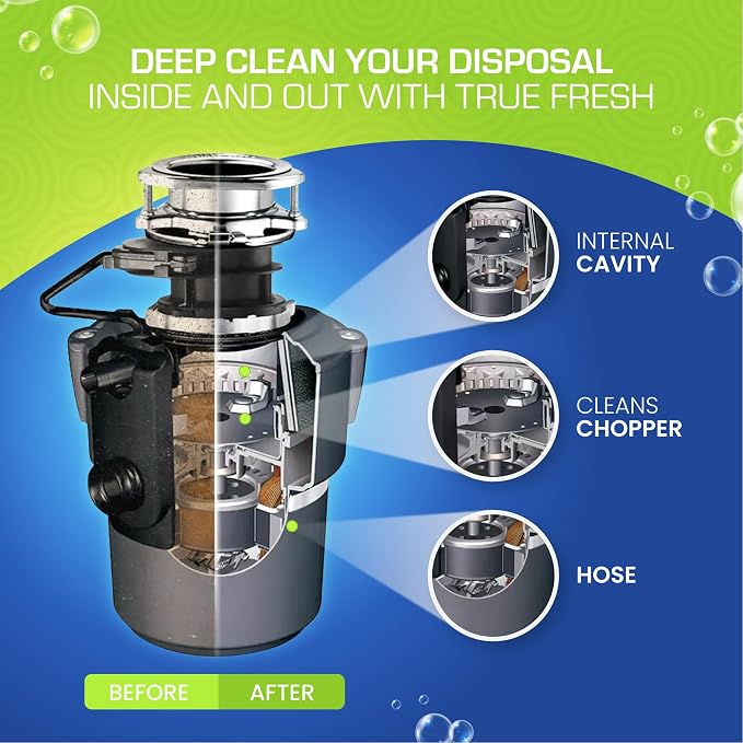 True Fresh 25 Washing Machine Cleaner Tablets & 24 Garbage Disposal Cleaner - Image 5