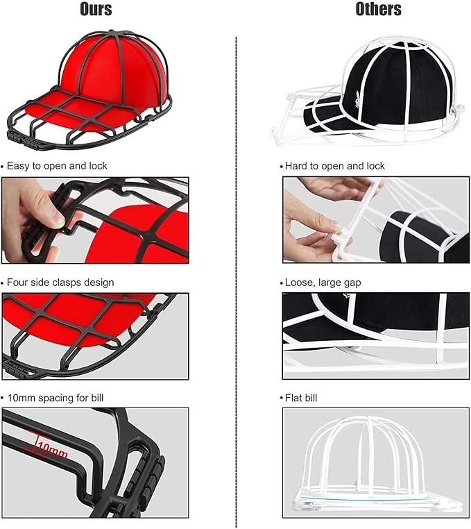 Hat Racks Hat Washer Frame Cage Storage Hat Protector Racks - Image 4
