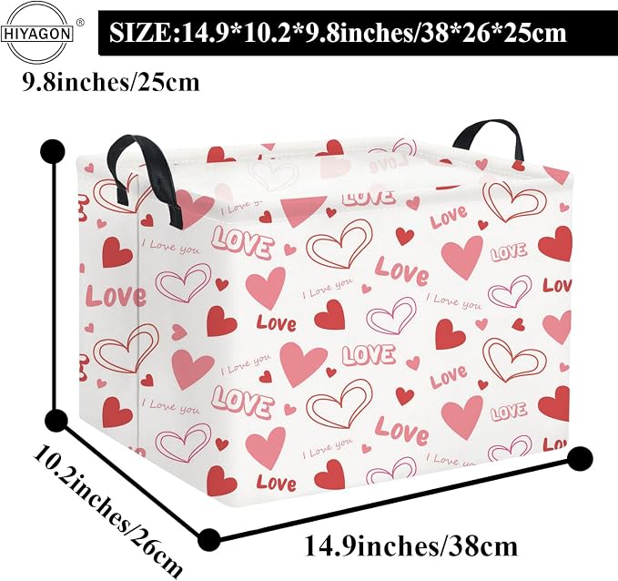 HIYAGON Rectangular Valentines Gift Basket - Image 6