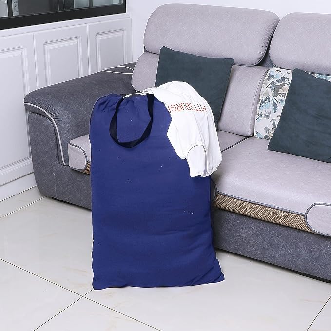 Heavy Duty Laundry Bag with Drawstring and Handle, Extra Large Travel Dirty - Image 7