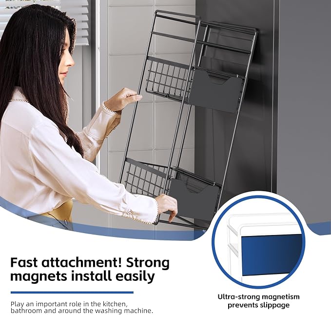 3 Tier Magnetic Shelves for Washing Machine - Image 7