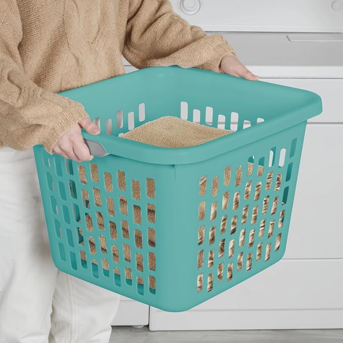 1.5 Bushel Square Plastic Laundry Basket - Image 4