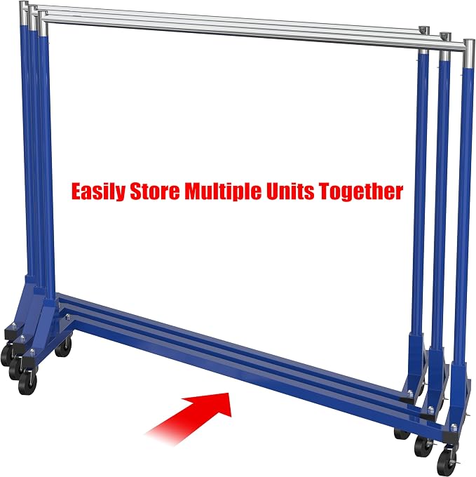 Simple Houseware Industrial Grade Z-Base Garment Rack, 500lb Load - Image 5