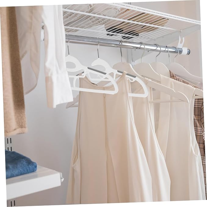 Sosoport 10pcs Extra Wide Non Slip Plastic Hangers - Image 8