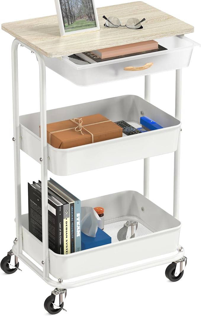 Simple Houseware 3-Tier Rolling Utility Cart - Image 8