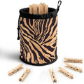 Zebra Print Clothespin Bag by Unknown