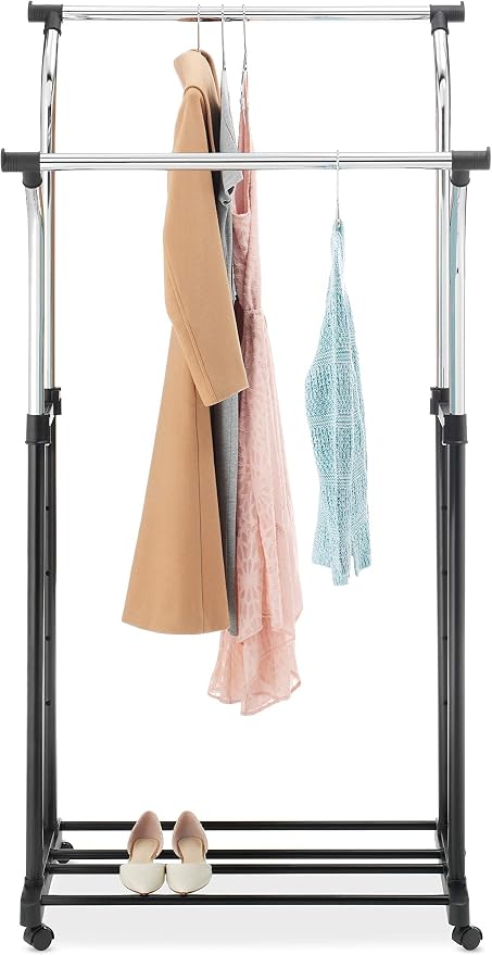 Whitmor Heavy Duty Adjustable Garment Rack-Rolling Clothes Organizer - Image 5