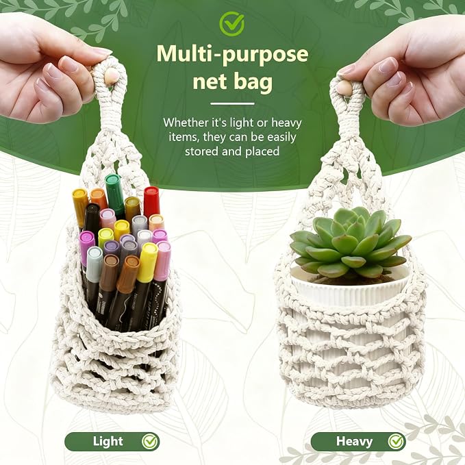 Macrame Wall Plant Hanger, Hanging Planter Basket Holder, Wall Planters - Image 2