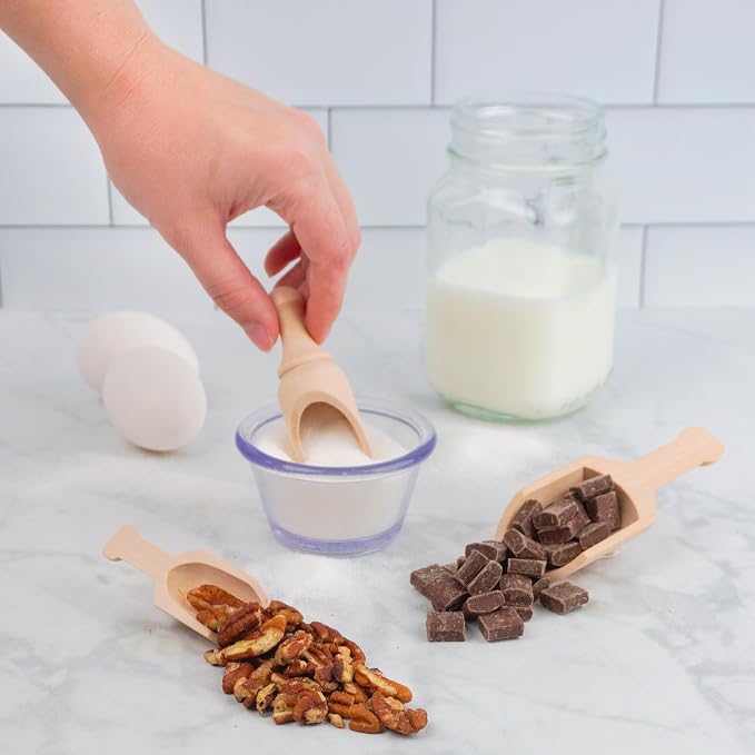 Small Wooden 1 Tablespoon Scoops - Image 2