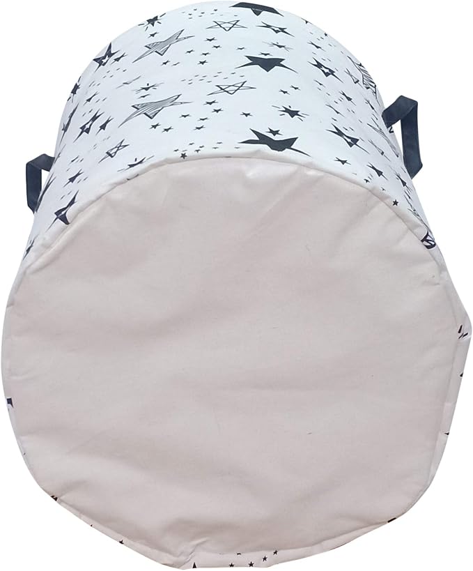 KUNRO Round Laundry Gift Basket Storage Hamper, Clothes Storage Organizer Bins - Image 6