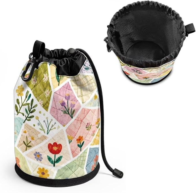 Clothespin Bag Holder Outside, Patchwork Floral Print Multiple Hanging Methods - Image 2