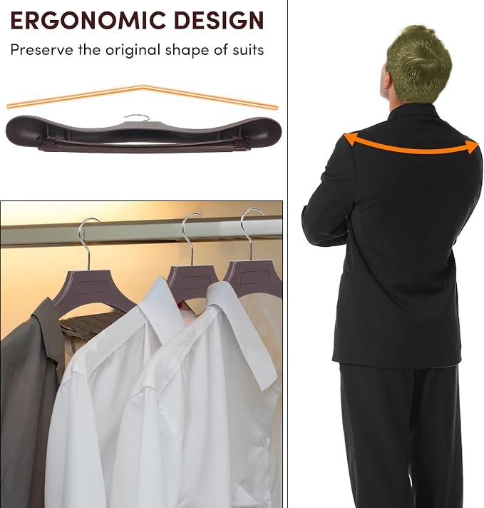 Suit Hangers for Men 50 Pack, Thick Plastic - Image 4