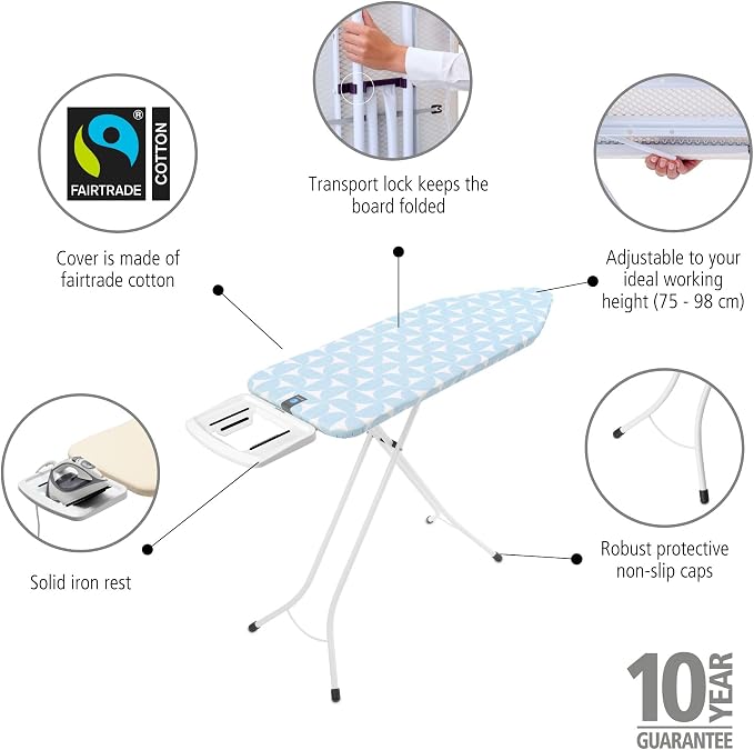 Brabantia Size C Ironing Board 7 Height Options, Solid Steam Iron Rest Holder - Image 2