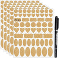 285pcs Natural Kraft Label Stickers, Self-Adhesive Blank Brown Personalized by JaoNanl