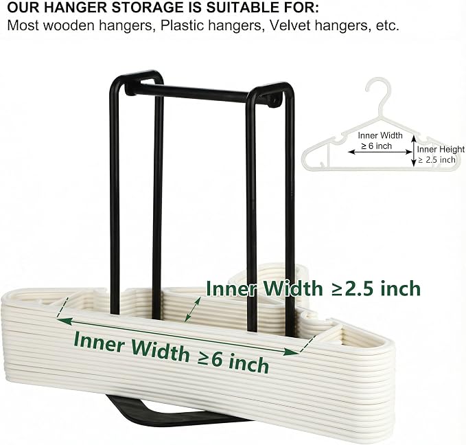Portable Hanger Organizer Rack, Hanger Storage Stacker Holder Caddy - Image 3