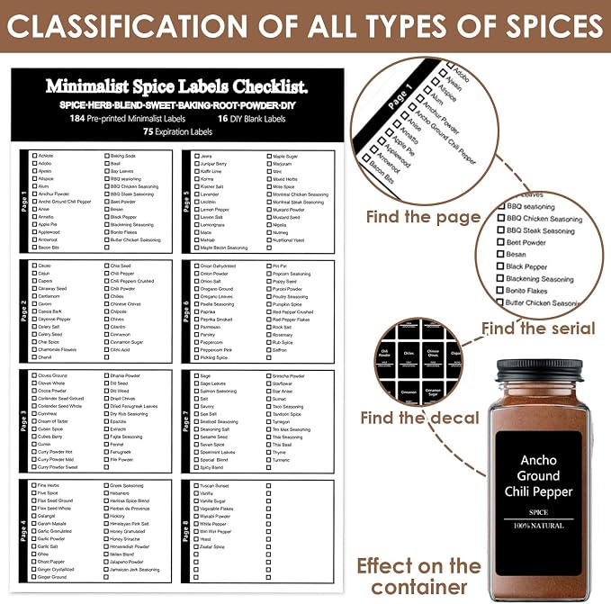 491 Pantry Labels for Containers, Preprinted Waterproof Stickers for Organizing - Image 6