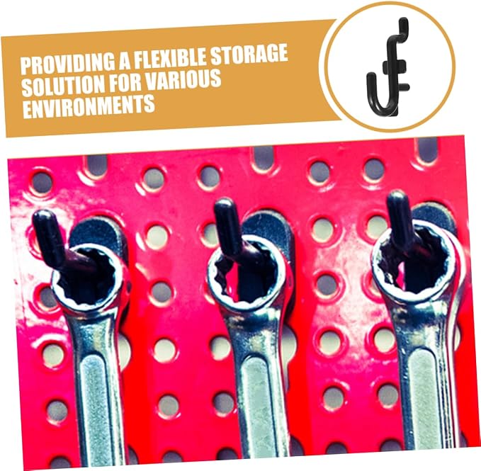 50pcs Pegboard Hook Assortment for Garage Organization J Shape Tool Storage - Image 9