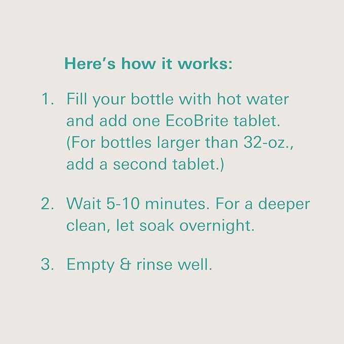 Owala EcoBrite All Natural, Powerful Cleaning Tablets, Cleans Stainless Steel - Image 2