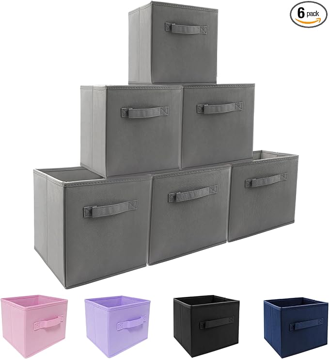 storage bins collapsible storage bins, cube storage organizer 9*7.5*7.5inch by EBIGIC