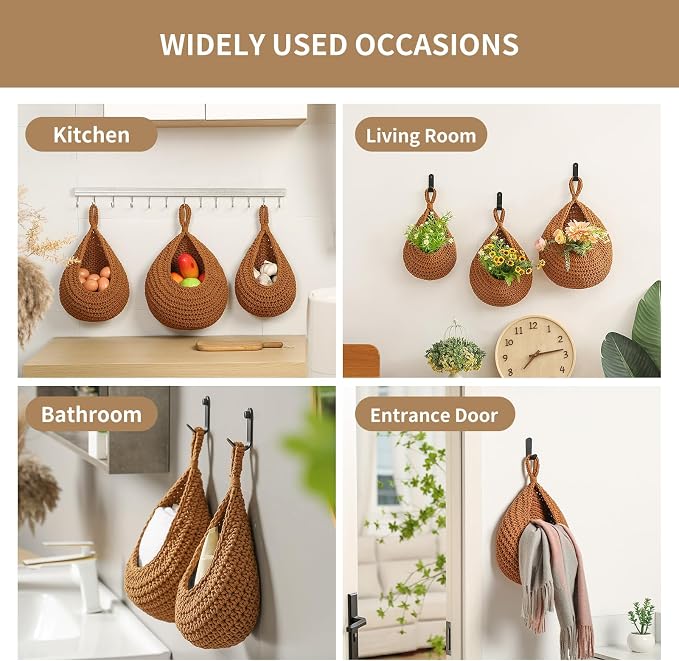 Boho Wall Hanging Fruit Baskets - Image 6