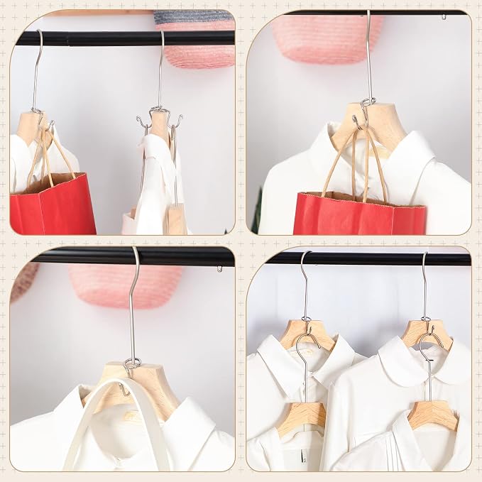 Sosation 45 Pcs Clothes Hanger Extender Connector Hooks Space Saving Hooks - Image 7