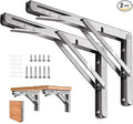 Folding Shelf Brackets 22 inch 2 Pcs Max. Load 440lb by AUTOHJ