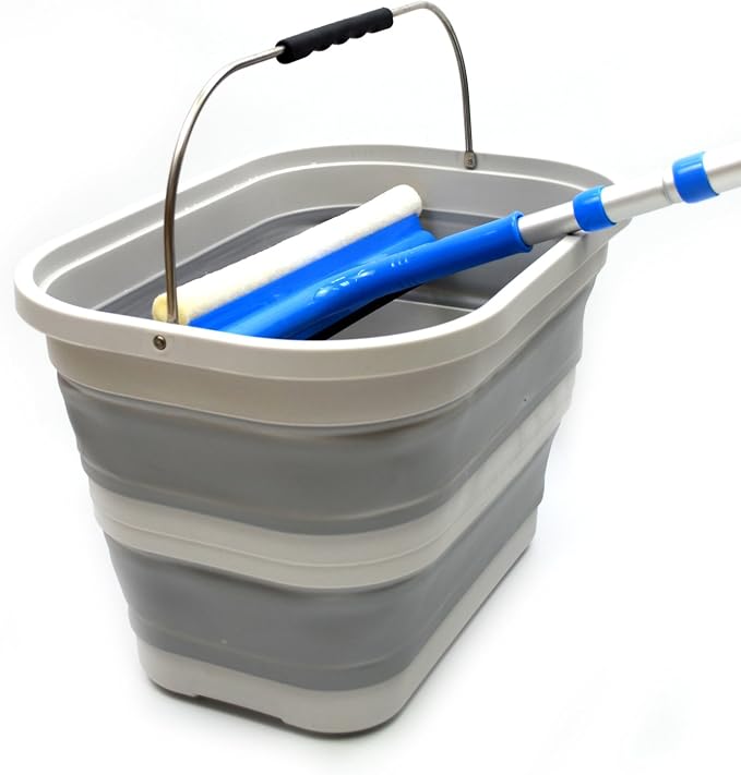 SAMMART 20.8L Collapsible Rectangular Handy Basket/Bucket, Foldable Mop Bucket - Image 7