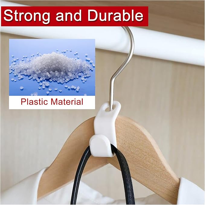 Andiker 40Pcs Clothes Hanger Connector Hooks, Plastic Mini Closet Hanger - Image 4