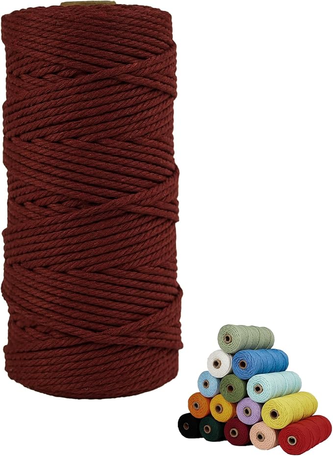 Macrame Cord, 3mm x 109Yards, Colorful Cotton Macrame Rope - Image 2