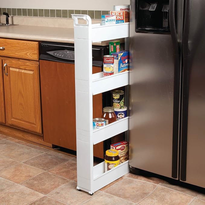 Miles Kimball Slim Storage Cart 4 Tier - Image 2