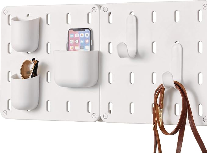 iDesign Cade BPA-Free Plastic Modular Hanging Pegboard Organizer Single Storage - Image 4
