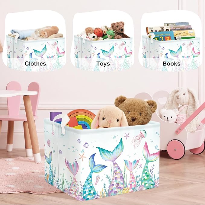 Fantasy Princess Laundry Hamper Colorful Large Storage Basket Collapsible - Image 5