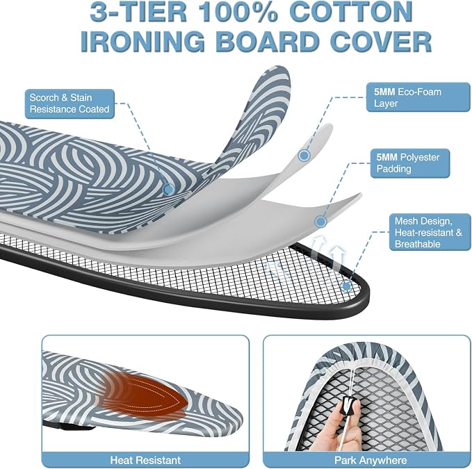 KINGBOARD Over Door Ironing Board, Hanging Ironing Board - Image 4