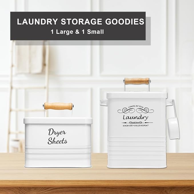 SSTATES Laundry Room Organization Set, Metal Laundry Detergent Pods Container - Image 2