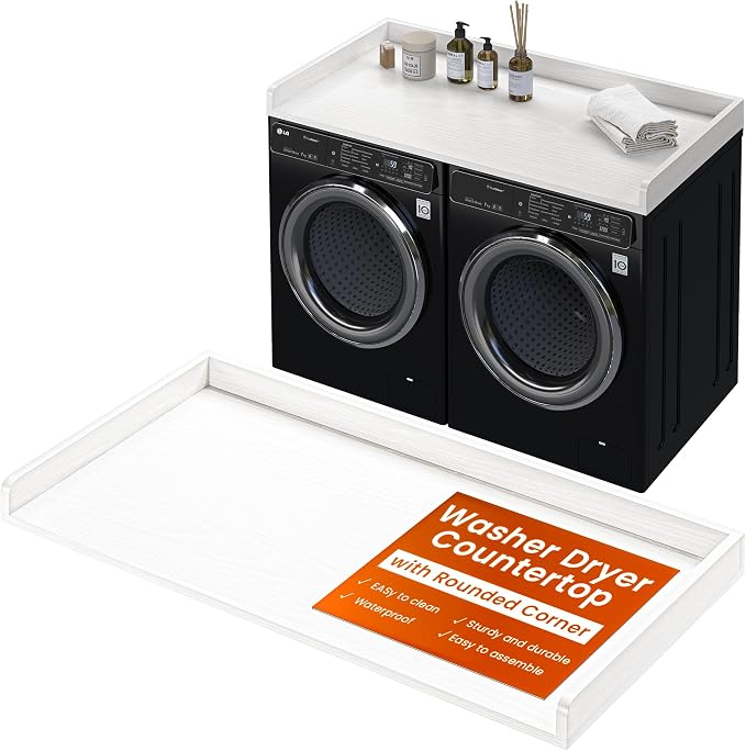 Washer Dryer Countertop, 27.5"x54" Wood Washer and Dryer Countertop by FunMemories