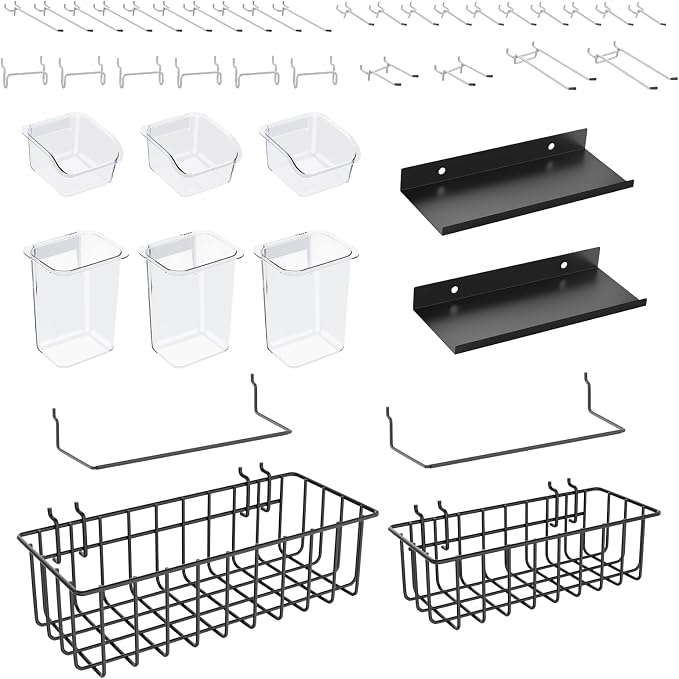 Peg Board Accessories Kit, Pegboard Hooks Assortment by Daanxw
