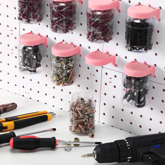Unittype 20 Set Pegboard Organizer Accessories Peg Boards Jars - Image 3