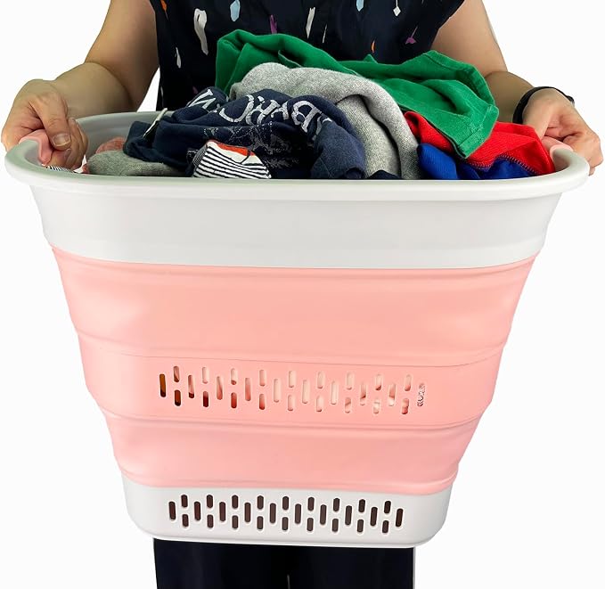SAMMART 40L Collapsible Plastic Laundry Basket-Portable Pop Up Storage - Image 5