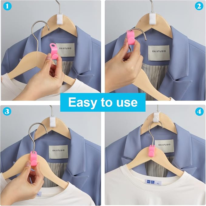 100 PCS Hanger Connector Hooks, Hangers Space Saving, Hanger Clips - Image 3