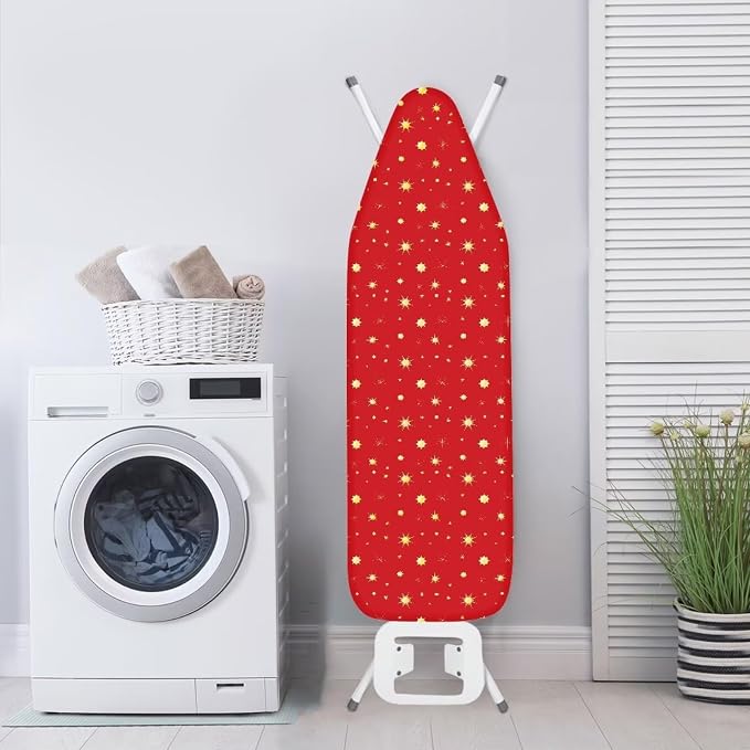 Iron Board Cover with Padding Red Stars Print Ironing Board Covers Protective - Image 4