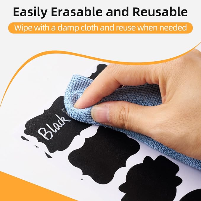 360Pcs Chalkboard Labels – 3x2 Inch Reusable Blackboard Stickers - Image 4