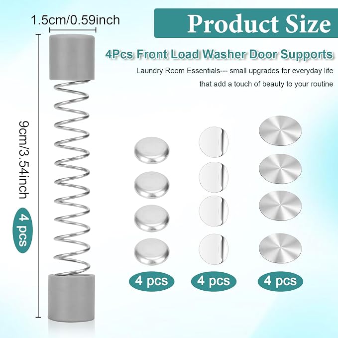 4 Pack Front Load Washer Door Prop, Magnetic Washing Machine Door Holder to - Image 2