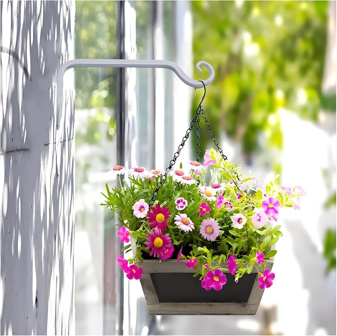 2 Pack 10 Inch Premium Metal Plant Hangers – Sturdy Wall Hooks - Image 4