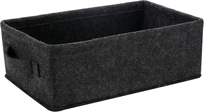 Shallow Storage Baskets Bins Medium Fabric Storage Basket Cube Organizer by KWLET
