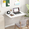 Wall Mounted Folding Table, 31.5" x 23.5" Floating Desk by SILKYDRY