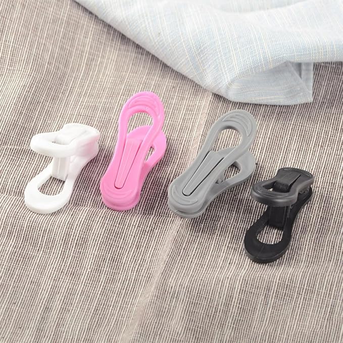 Toyvian 10pcs Black Plastic Hanger Clips Non-Slip Clothes Pegs Multi-Functional - Image 7